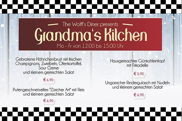 Grandma´s Kitchen – Unsere erweiterte Mittagskarte